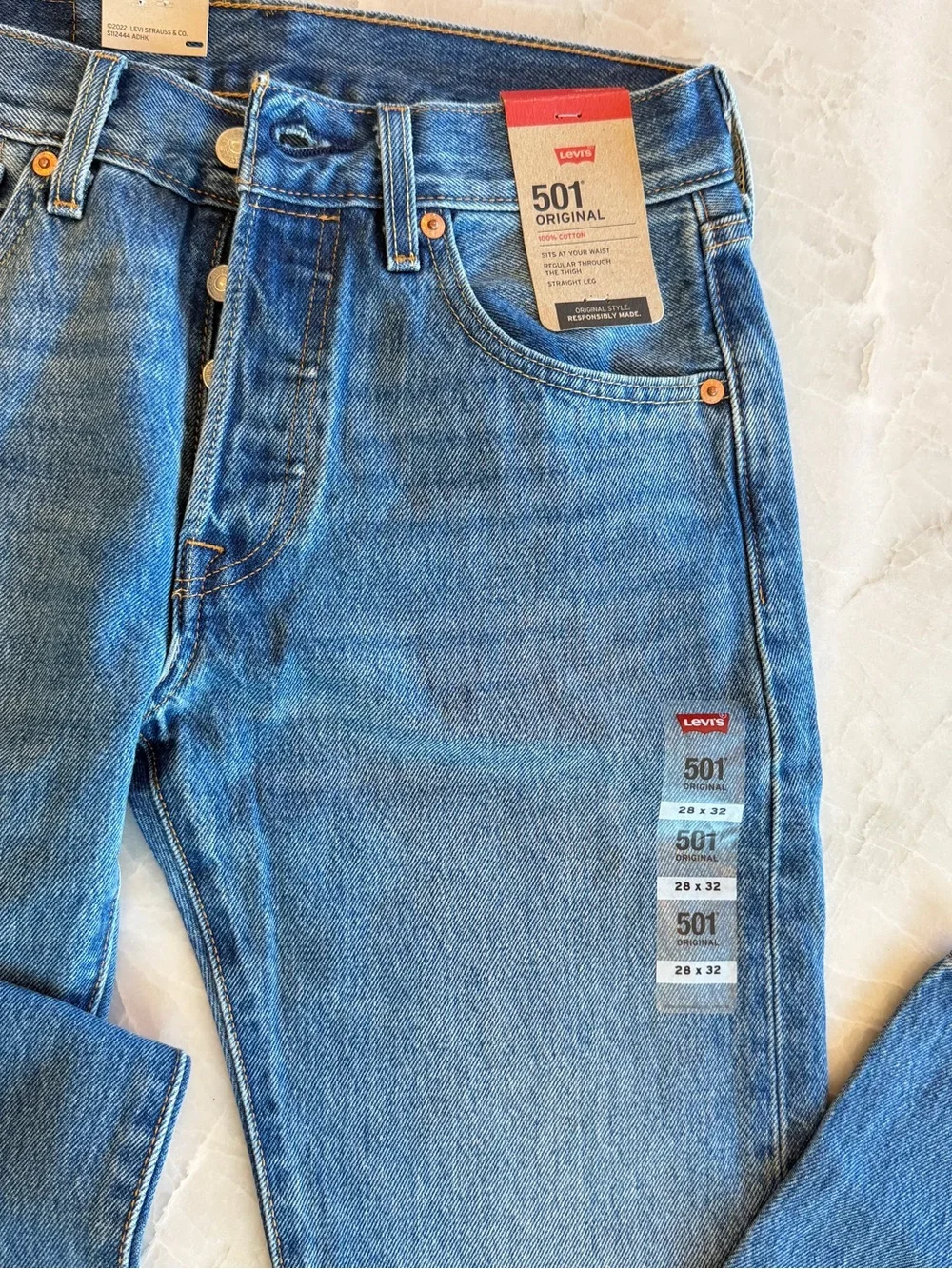 Levi's Straight Leg Men's Jeans in Light Blue Denim